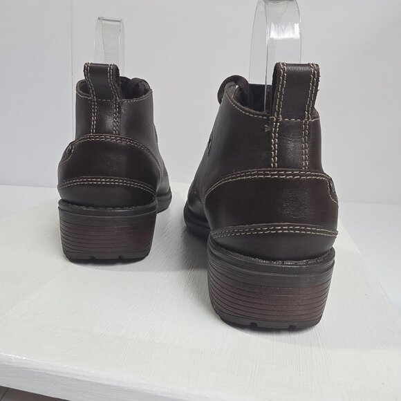 Eastland Overdrive Boots Womens Size 7.5 Brown Leather Lace Up Cap Toe Lug Sole - Picture 5 of 10